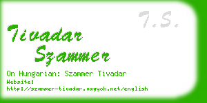 tivadar szammer business card